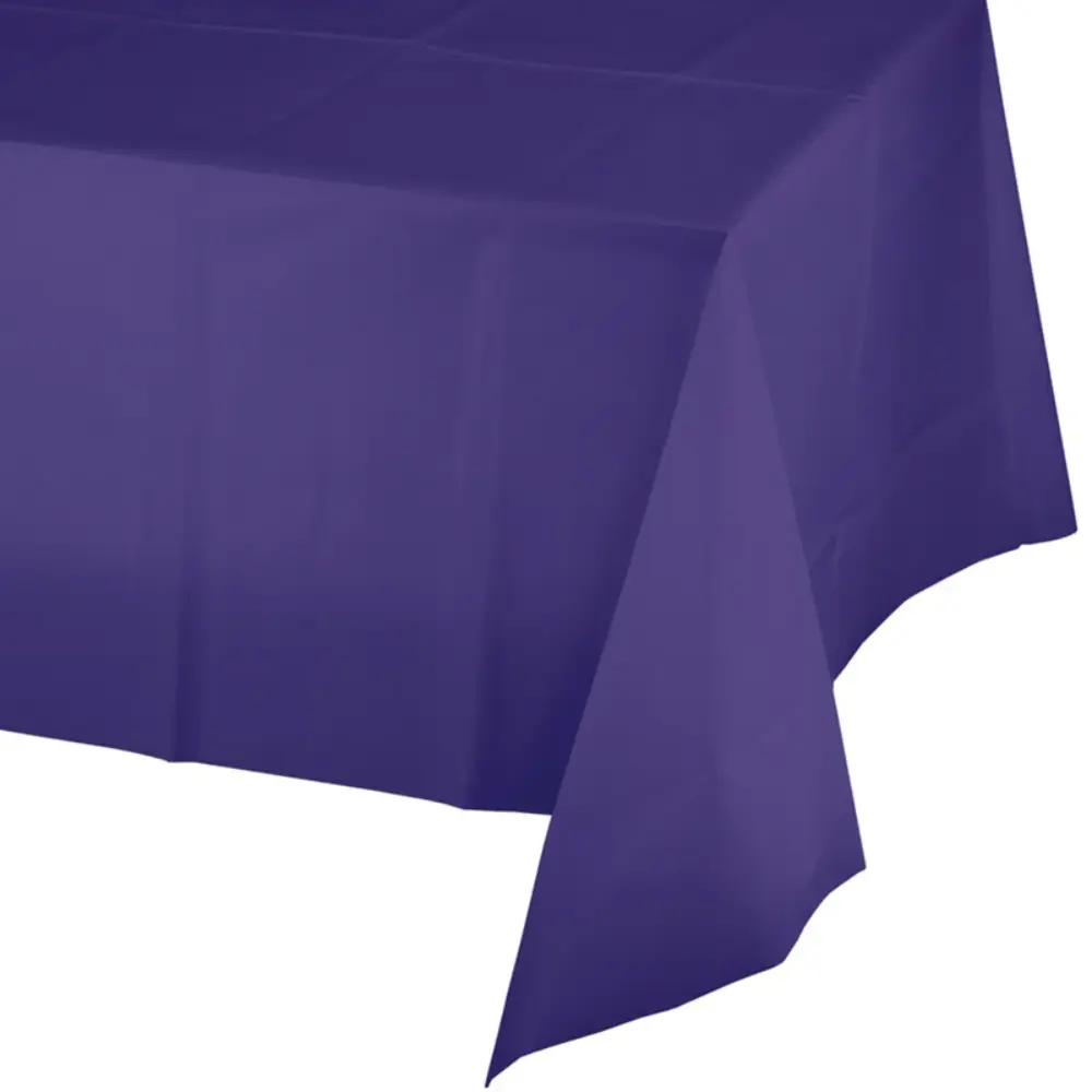 Purple Plastic Table Cover 54x108"