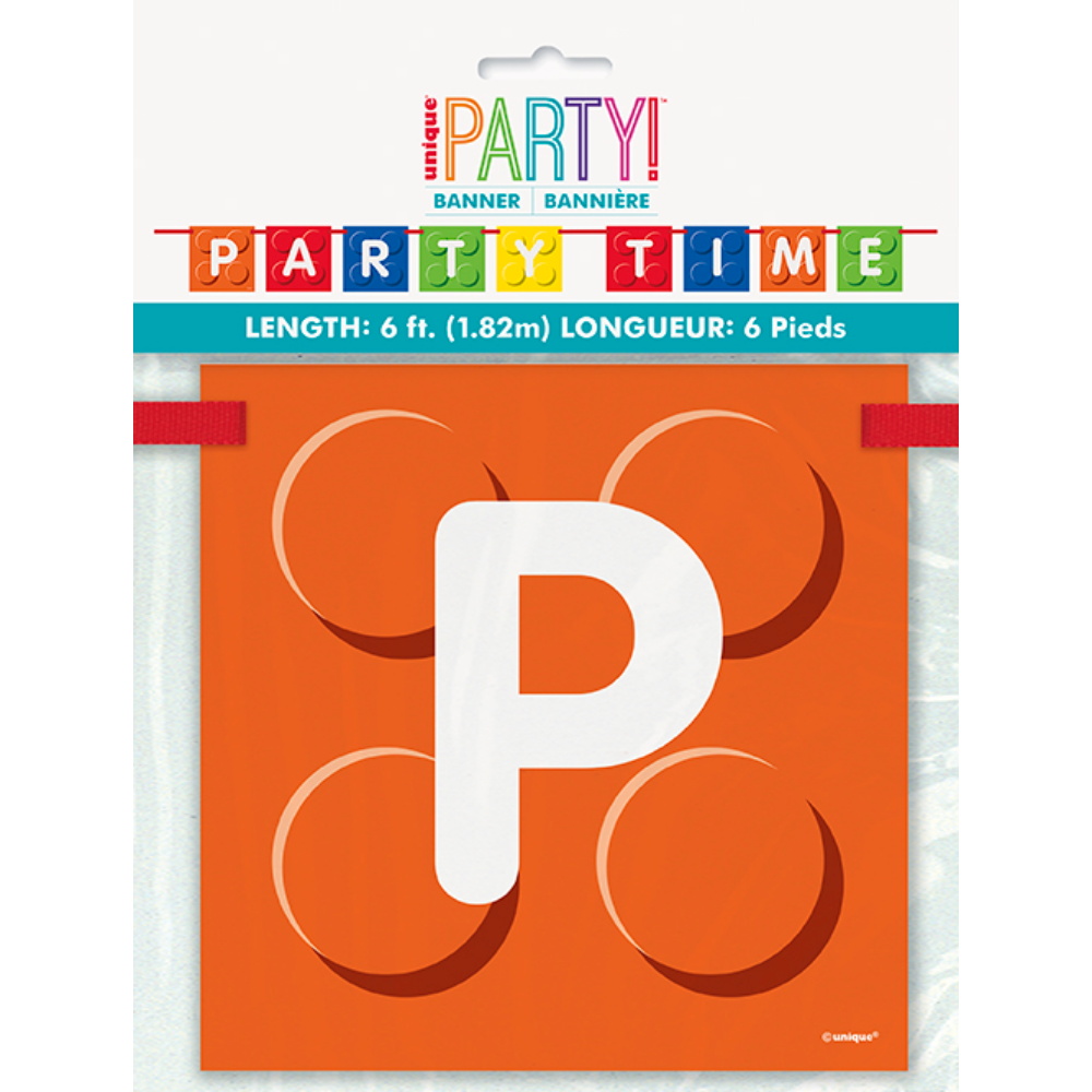 Building Block Jointed Banner 6' Feet