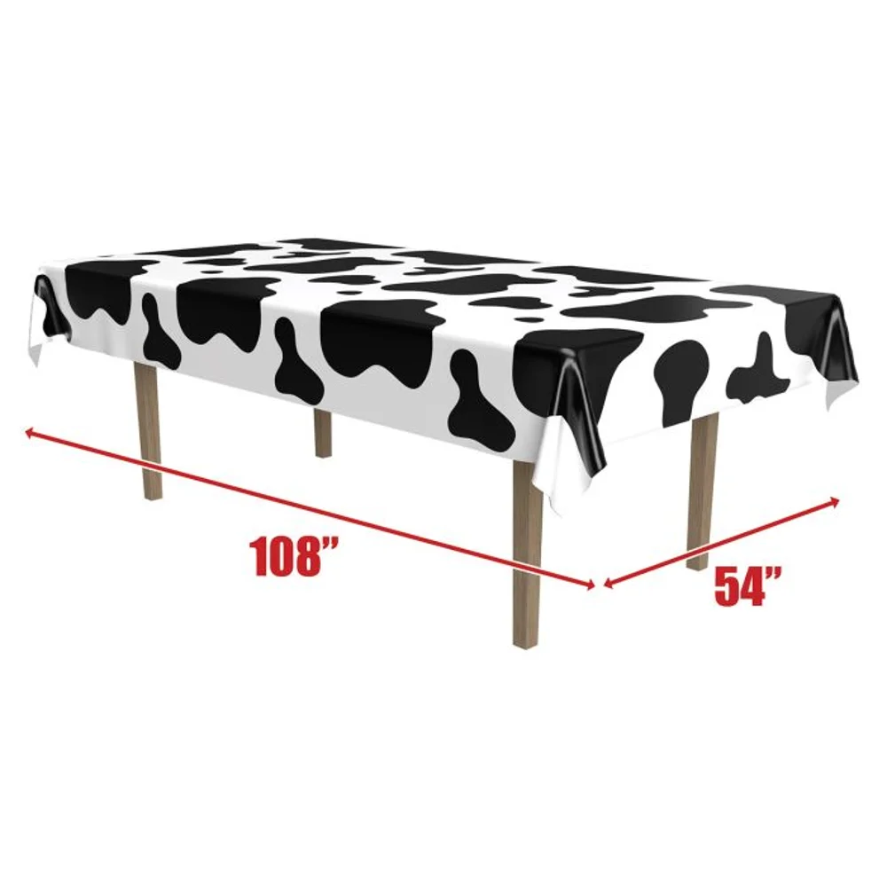 Cow Print Table Cover 4.5x9' - Image 3